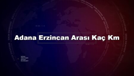 Adana Erzincan Arası Kaç Km