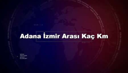 Adana İzmir Arası Kaç Km