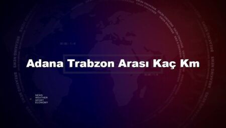 Adana Trabzon Arası Kaç Km