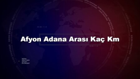 Afyon Adana Arası Kaç Km