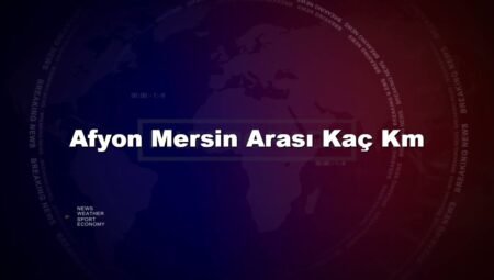 Afyon Mersin Arası Kaç Km