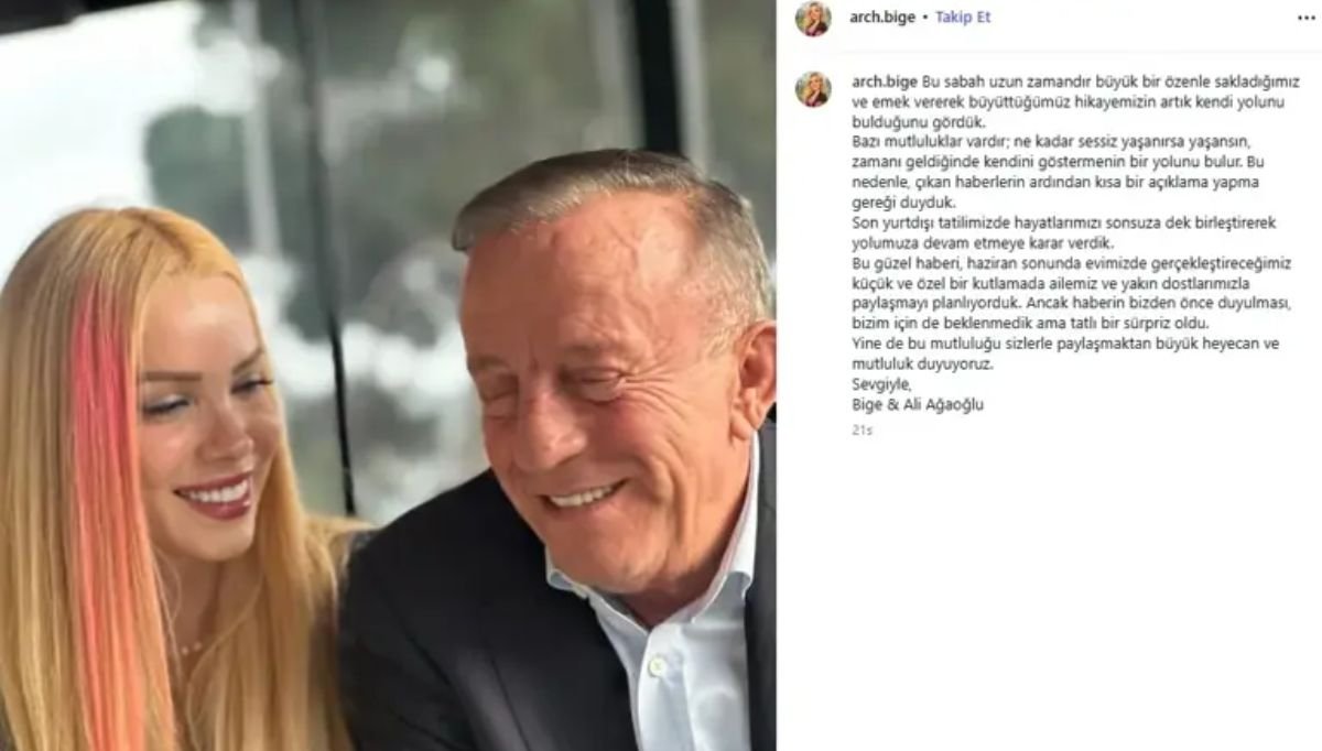 Ali Ağaoğlu, 36 yaş küçük Bige Yıldırımer ile sessiz sedasız evlendi